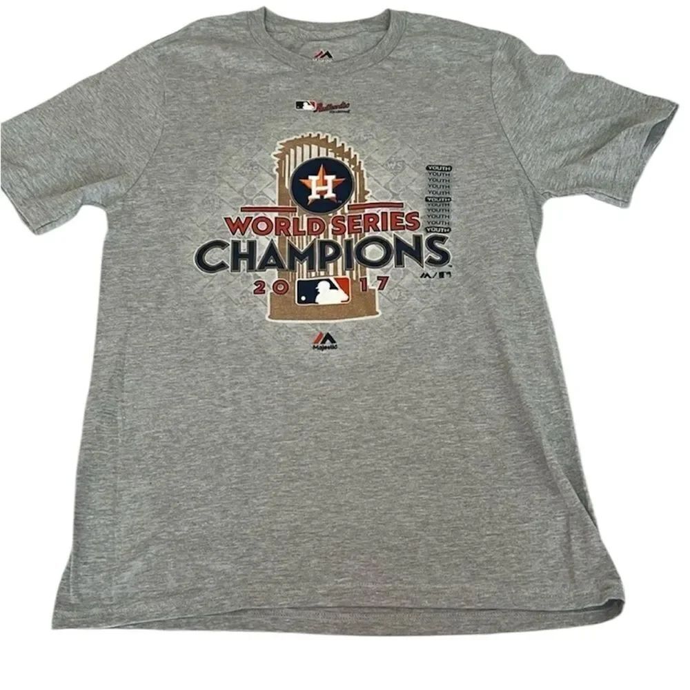NWOT Houston Astros 2017 World Series champions XL youth sz18 SS T-shirt